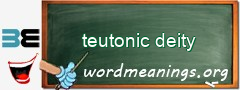 WordMeaning blackboard for teutonic deity